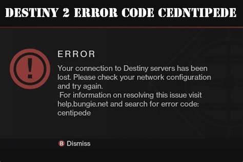 What Does the Centipede Error Mean?