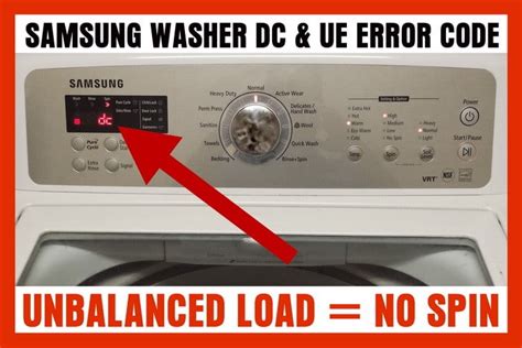What Does the Samsung Washer Dc Error Code Mean?