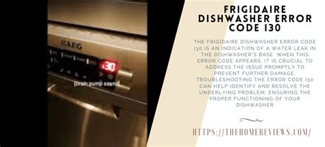 Understanding Frigidaire Dishwasher Error Codes