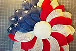 How to Make American Flag Flower Wreath