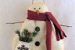 How to Make Primitive Snowmen Oranaments