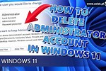 How to Remove Admin Account