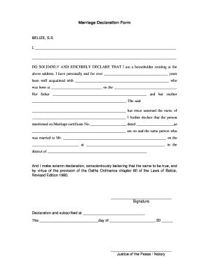 How to make marriage declaration letter