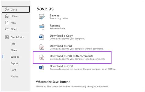 How to save as PDF