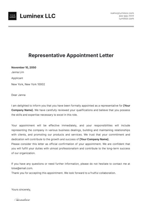 How to write a letter appointing a speaker