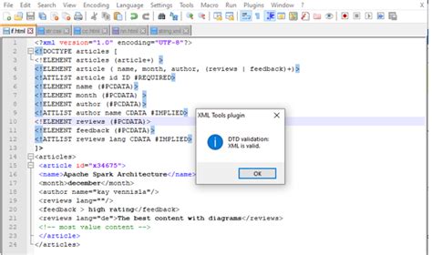How validate XML DTD
