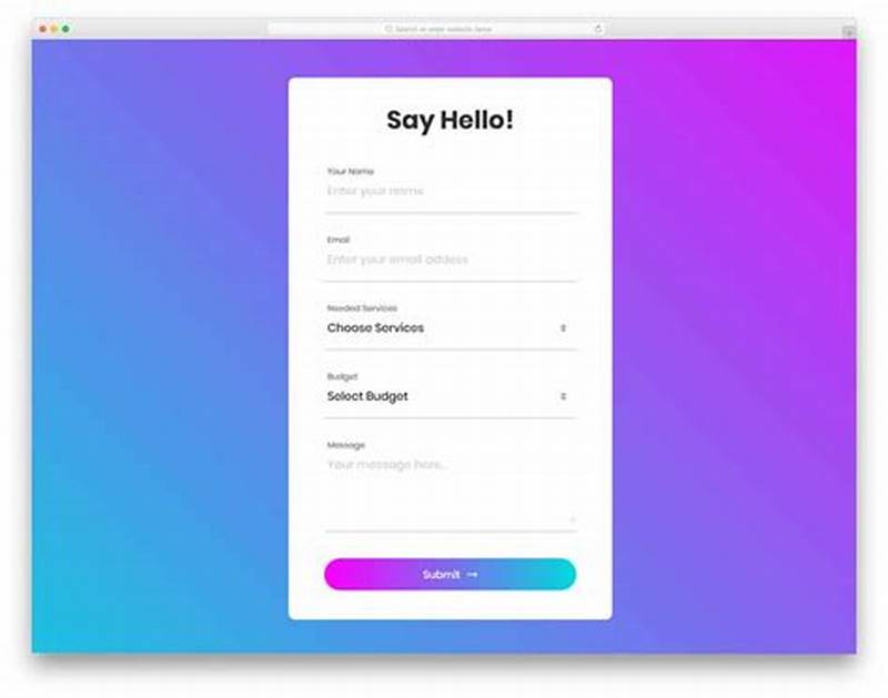 Html Form Examples