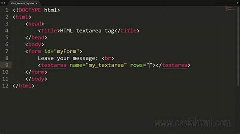 Html Form With Textarea