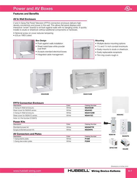 Hubbell Bell Box Catalog