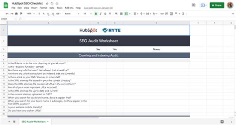Hubspot Audit Template
