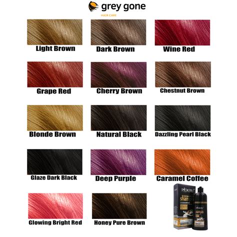 Human Natural Hair Colors Chart