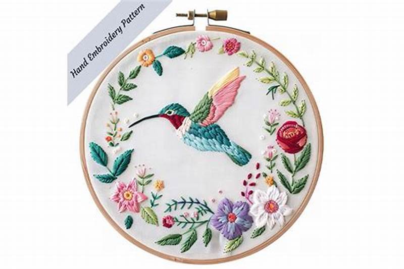 Hummingbird Embroidery Pattern