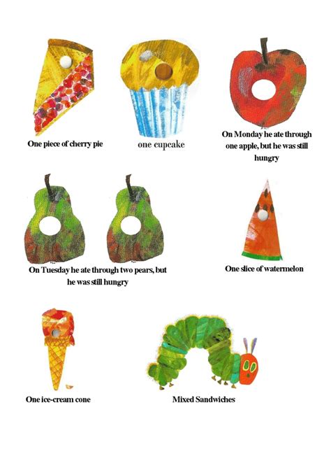 Hungry Caterpillar Printable Food