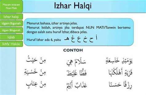 Huruf Halqi Izhar