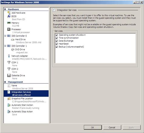 Hyper-V Integration Services Time Synchronization