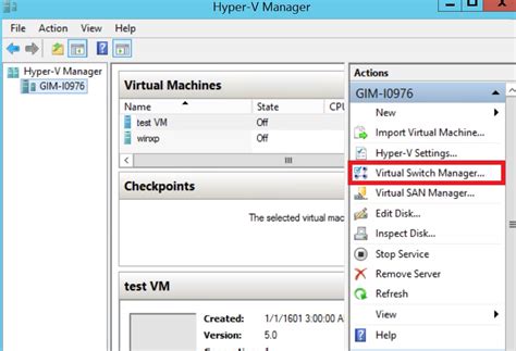 Hyper-V Virtual Switch Manager