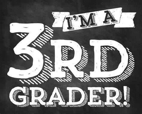 I'm A Third Grade Sign Free Printable
