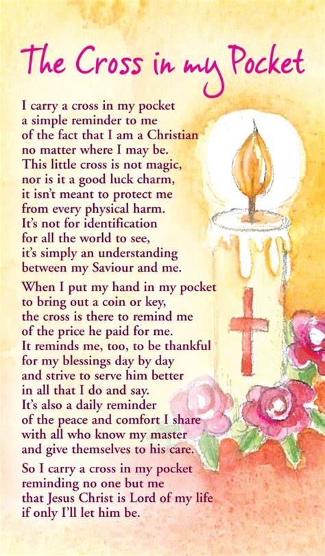 I Carry A Cross In My Pocket Printable