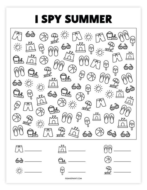 I Spy Free Printables