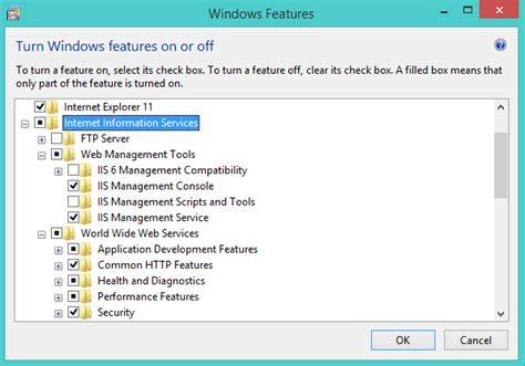 IIS 8.5 Installation Features