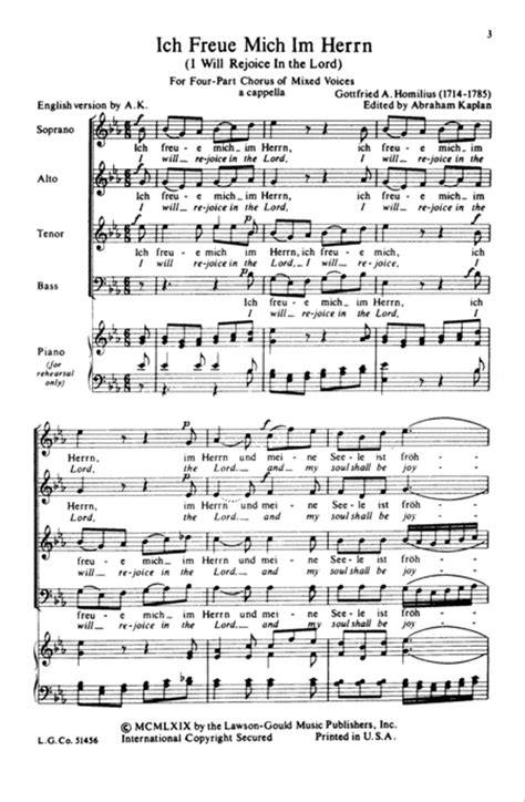 Ich Freue Mich In Dem Herrn Prelude Printable