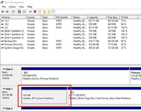 Identify EFI System Partition in Windows 11/10