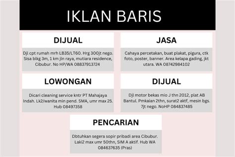 Iklan Baris Makanan