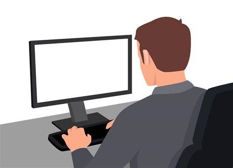 Illustration of a person using a PC client