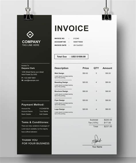 Illustrator Invoice Template