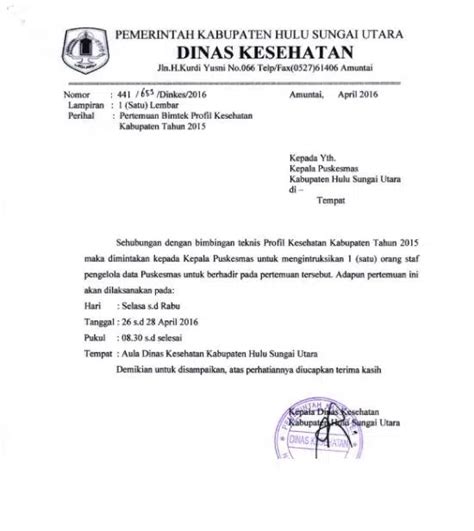 Ilustrasi Surat Resmi