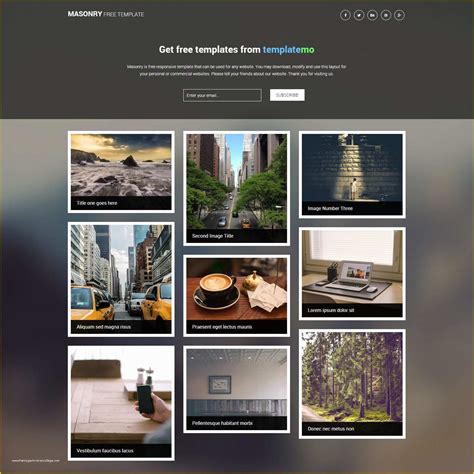 Image Gallery Website Template