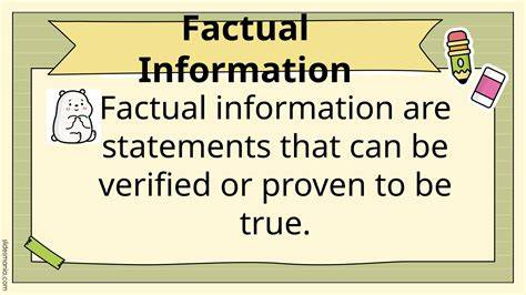 Pentingnya Informasi Faktual