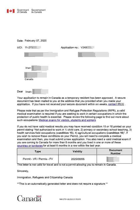 Importance of Observation Permit Letter