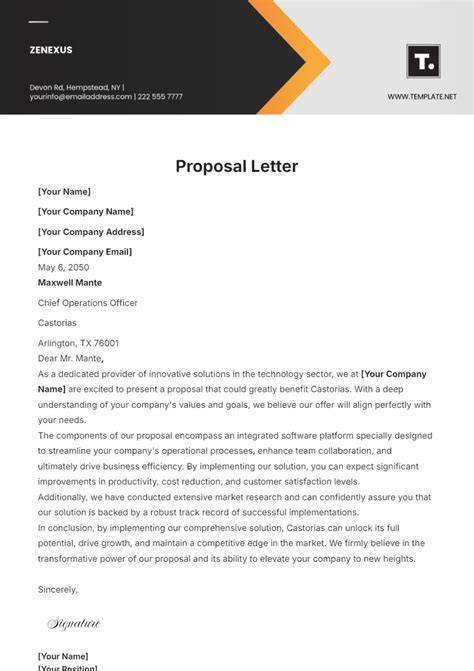 Importance of proposal letter