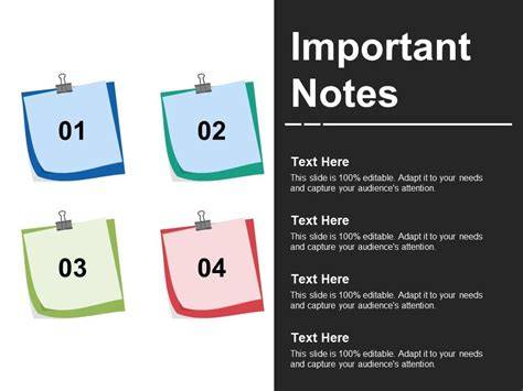 Important Notes