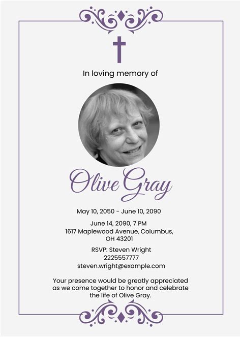 In Loving Memory Template Editable