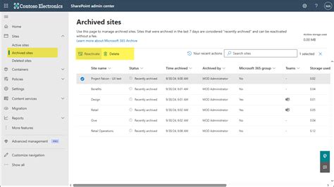 Inactive Archive Storage