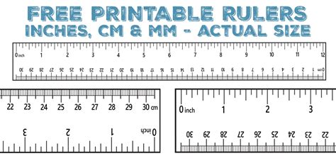 Inch Centimeter Ruler Printable