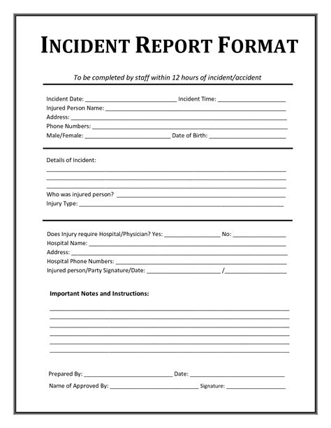 Incident Reports Template