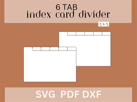 Index Card Dividers Template