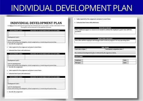 Individual Development Plan Template Word