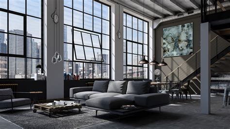 Industrial Apartment Interior Design Behance