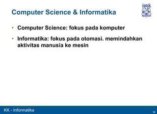 Informatika Computer Science Focus