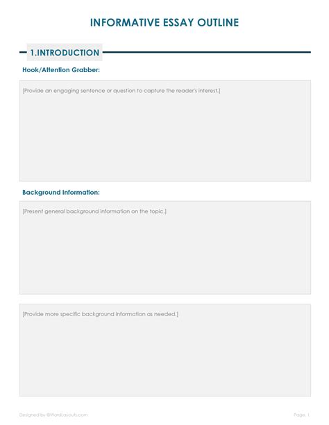 Informative Essay Template