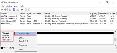 Disk Management - Initialize iSCSI Disk