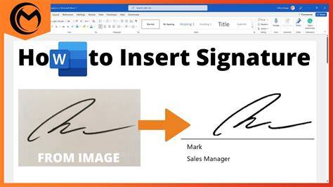 Insert Handwritten Signature in Word