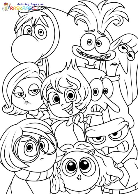 Inside Out 2 Colouring Pages Free Printable