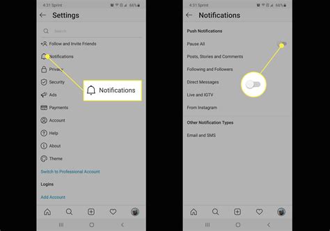 Notifikasi Instagram