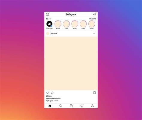 Instagram Photoshop Template