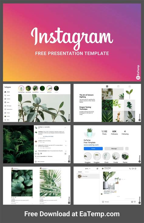 Instagram Template Powerpoint
